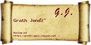 Grath Jenő névjegykártya